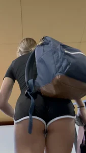 3 College Girls Showing Cheeks In Shorts