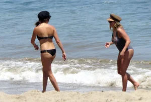 Ashley Tisdale in bikini on the beach in Malibu