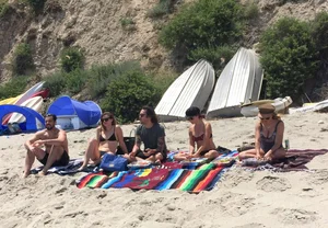 Ashley Tisdale in bikini on the beach in Malibu