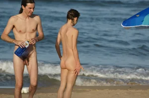 Nude beach and topless girls
