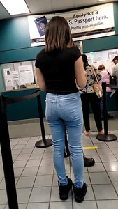 Cutie in tight jeans