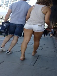 Perfect Booty in Very Tight WHITE SHORTS (OC)