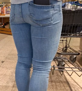 Tight jeans and sporty legs