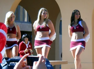 Candid cheerleaders