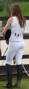 Hot Girl in an Equestrian Uniform Photo