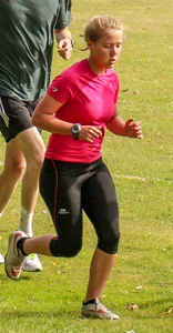 Candid track girls and runners