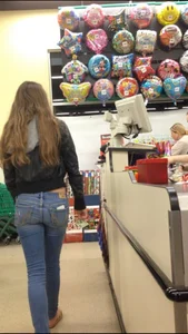 Tight jeans and shorts at the pharmacy