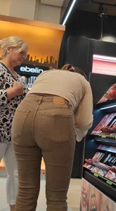 Brunette with nice thick butt