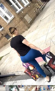 Huge ass bbl latina vpl blue leggings