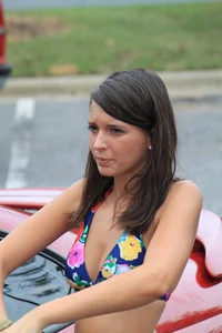 Various sexy girls at car washes in bikinis