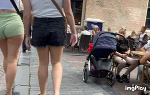 Slim thick girl in very thight shorts