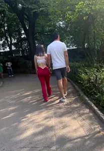 Fat A$$ Latina in red leggings with bf