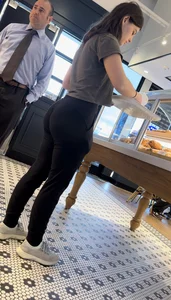 Lil pawg VPL at the bakery