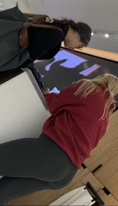 Thick Blonde Lululemon Pawg Employee with a fat cameltoe