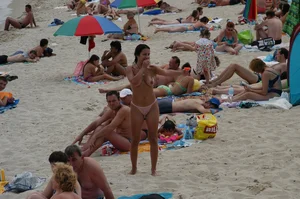 Verna topless beach girls out in the sun