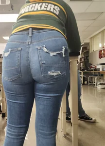 Former classmate in really tight jeans
