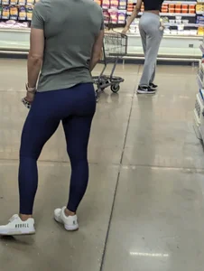 Honey in blue leggings