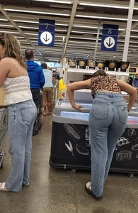 Ikea Trip 3 hot girls in tight jeans Nerdy leopard bendover faceshot smile at camera (Megapost)