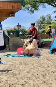 Thick almost naked Latina liked the attention