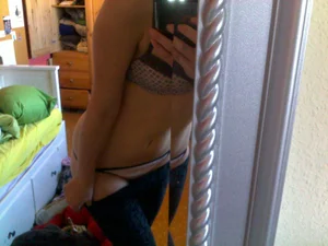 Nice home selfies in underwear in the mirror reflection