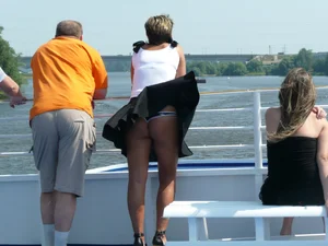 Accidental Wind Upskirt Photos by the Lake