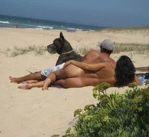 Nude beach and topless girls