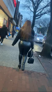 Dominican Milf With A BBL Leather Pants OC