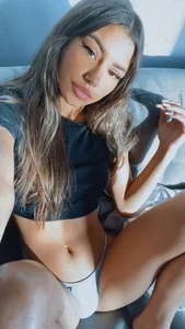 Selfie of a Gorgeous Girl in a Top And Panties