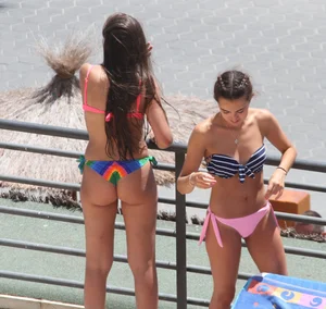 Hotel Balcony Telephoto Candids - Beach Pool Bikini Mega