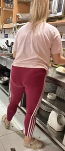 (NOT OC) Red Pants Big Ass Lingerie Blonde