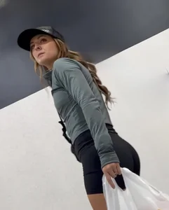 Super fit milf ordering food