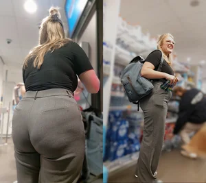 Office Pants Phat Ass Blonde PAWG