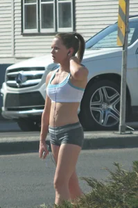 Candid track girls and runners