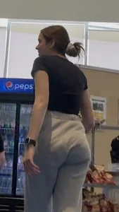 Petite Brunette College Girl In Sweatpants