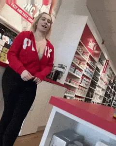 Big tit Blondie at gnc (oc)