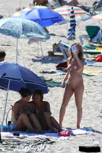 Bunch of sexy ladies on a nude beach