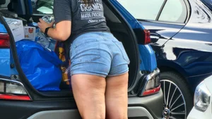 Neighbors PHAT ASS  in shorts