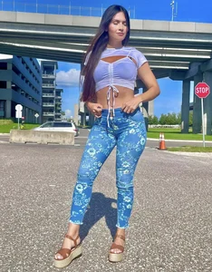 Non-candid girl wearing tight clothes