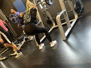 Being at leg sector in gym