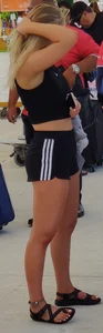 Tight blondie with nice legs and ass in Cancun