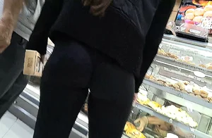 Girl in black leggings