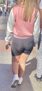 Sexy girl in tight shorts