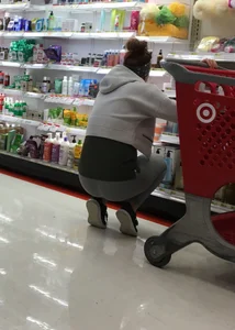 Oklahoma milf in grey leggings shopping at Target