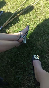 Candid Feet in Sandals Closeup Creepshot