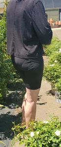 Milf shopping in spandex shorts with vpl