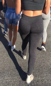 Girl With a Perfect Ass in Yoga Pants and a Top Park Closeup Creepshots Collection