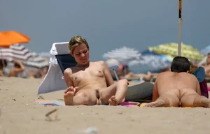 Nude beach and topless girls