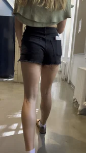 3 College Girls Showing Cheeks In Shorts
