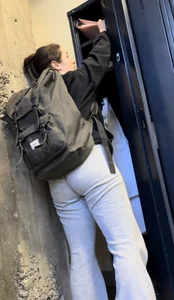 More Shots Of The Somewhat Jiggly College Girl In Loose Grey Sweats