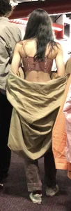 White jeans busty thot and a bonus string peek